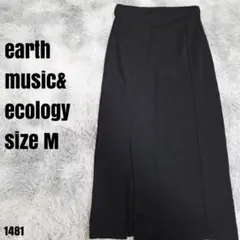 earth music&ecology ロングスカート ブラック M 1481のサムネイル