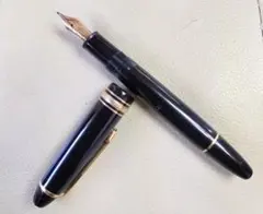 【調整済】モンブラン万年筆　マイスターシュテュック146 14K ペン先B太字