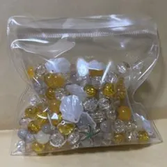 (11)黄色系ガラスビーズ　207g