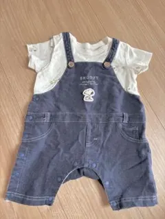 スヌーピー ネイビーオーバーオール 70-80cm