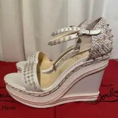 【新品未使用】 クリスチャンルブタン クリスタル サンダル 24.5cm