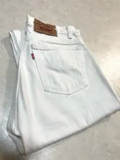 90s USA製 505 ホワイトデニム W30