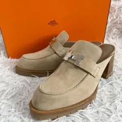 HERMES ミュール フロール キャメル 36 222057Z 袋付 - メルカリ