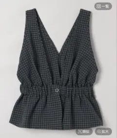 JEANASIS ジーナシス チェックジャガードペプラム 新品未使用 今季新作