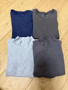 無印キッズ ハイネック長袖カットソーとアンダーシャツ4枚セット
