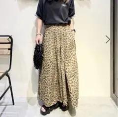 niko and ... ヒョウ柄フレアスカート M