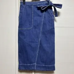 TOMMY HILFIGER デニム巻きタイトスカート