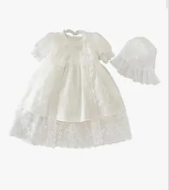 ベビードレス ホワイト 3M 6M 12M