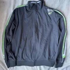 グレー ジップアップジャケット ストライプ　古着　y2k