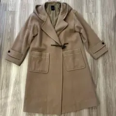 munichフード付きダッフルコート キャメル　Wool 100%