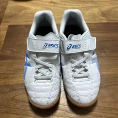 ASICS JUNIOLE フットサルシューズ ホワイト/ブルー　19.5㎝