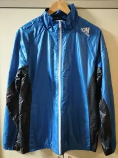 adidas CLIMAPROOF ウィンドブレーカー メンズO 青/黒