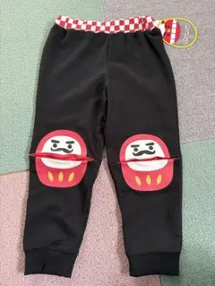 Chum up だるま柄 ロングパンツ ブラックのサムネイル