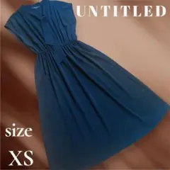 アンタイトル UNTITLED フレンチスリーブボウタイワンピース　XS 黒