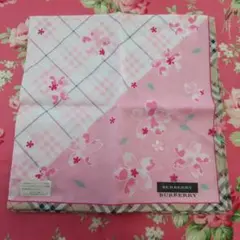 バーバリー ハンカチ 桜 刺繍 ⑤