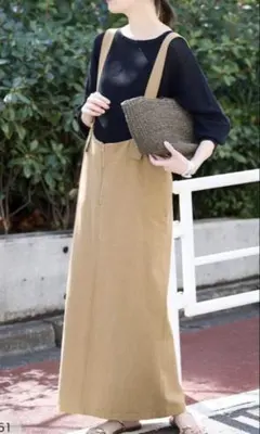 SLOBE IENA アイラインフロントジップジャンパースカートのサムネイル