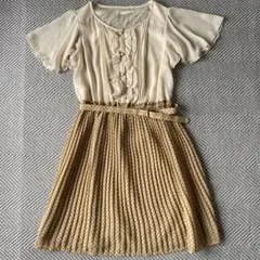 PATTERN 夏用ワンピース ベージュ柄のサムネイル