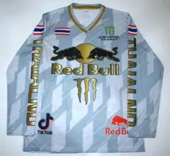 長袖プラクティスシャツXL レッドブル タイ ユニフォーム 新品！白グレー