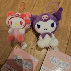 サンリオキャラクターズ クロミ キティちゃん むにゃすやマスコット 新品
