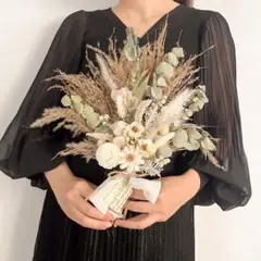 ドライフラワーブーケ ナチュラルグリーン 上品 花束 母の日ギフト プレゼント