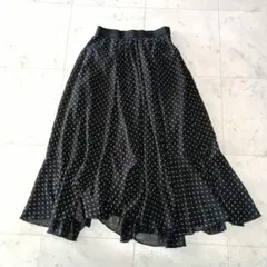 CocoDeal ココディール ドット柄 フリルロングスカート １