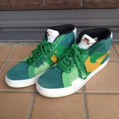 【完売レア品】NIKE ハイカットスニーカー　グリーン✕イエロー　27.5