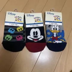 Disney ベビー靴下 3足セット 13〜19cm