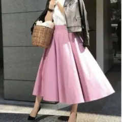 【完売品】OBLI オブリ　ピンク　フレアスカート