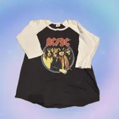 AC/DC バンドTシャツ 七分袖 ラグランTシャツ 古着 グランジのサムネイル