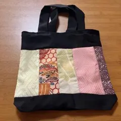 着物リメイクパッチワークバッグ10