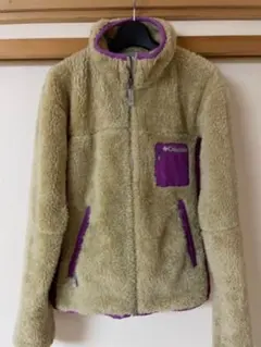 Columbia フリースジャケット M ベージュ/パープル