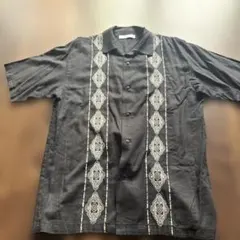 インヘリット キューバシャツ 半袖 刺繍 開襟 ブラック レーヨン L相当のサムネイル