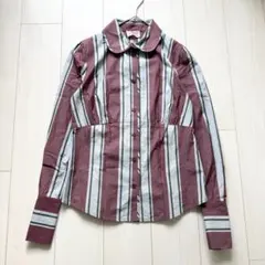 Vivienne Westwood ボウタイリボン ストライプ 長袖シャツ 2 - メルカリ