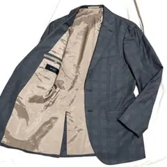 【極美品】リングヂャケット　テーラードジャケット　グレンチェック　シルク混