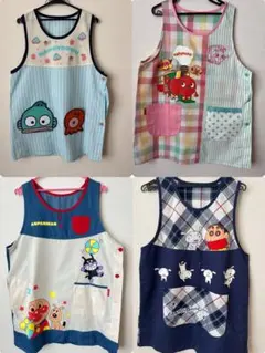 保育士エプロン　4枚セット