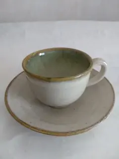 陶器製カップ・ソーサーセット　和食器