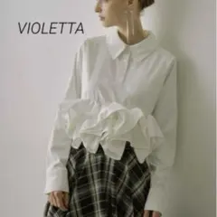 VIOLETTA フリルヘムスキッパーシャツのサムネイル