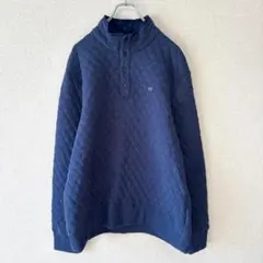 crown & ivy キルティングスウェット　ハーフボタン　メンズ　XL