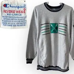 90s チャンピオン　リバースウィーブUSA製 霜降り　トリコタグ　リブライン