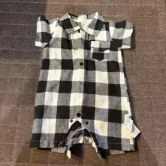 11/27値下げ中☆チェック柄ロンパース 3-6M