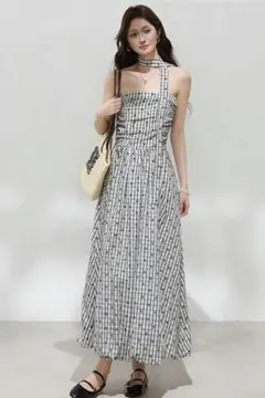 French Chic Gingham Dress herlipto - メルカリ