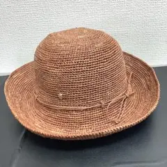 未使用 HELENKAMINSKI ヘレンカミンスキー ラフィアハット ブラウン