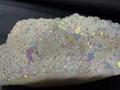 オーラ加工　クラスター　水晶三連ブレスセット　インテリア　浄化