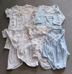 5枚セットベビー肌着動物柄エアリズム短肌着コンビロンパース