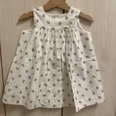 Bonpoint 花柄 ノースリーブワンピース 2A