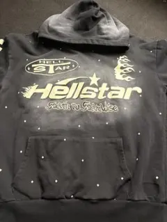 【即日発送】Hellstar ブラック フードパーカー グレー グレー（灰色）系 HELLSTAR(ヘルスター) パーカー・フーディ(メンズ