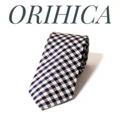 ★美品★ オリヒカ ORIHICA ネクタイ ツートン チェック ビジネスのサムネイル
