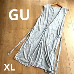 GUロング丈 ベスト ジレ グレー ポケット付き体系カバー大きいサイズユニクロのサムネイル