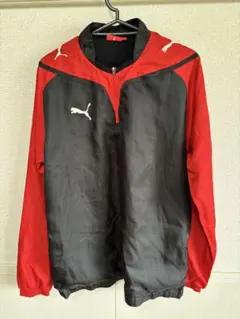 【最終セール】PUMA ウィンドブレーカー 赤/黒 上L下Mセット