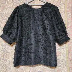 Dreskip 黒 半袖ブラウス